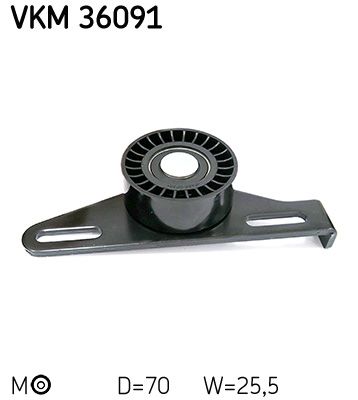Rolka napinacza, pasek klinowy wielorowkowy SKF VKM 36091