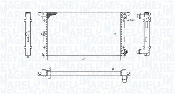 Chłodnica, układ chłodzenia silnika MAGNETI MARELLI 350213194900