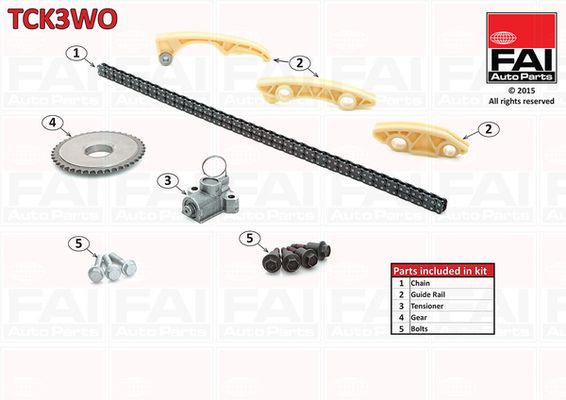 Zestaw łańcucha rozrządu FAI AutoParts tck3wo