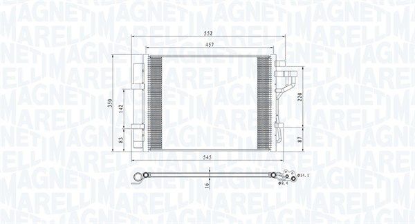Skraplacz, klimatyzacja MAGNETI MARELLI 350203802000