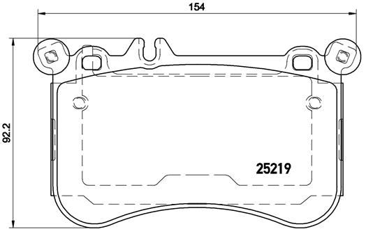 Zestaw klocków hamulcowych, hamulce tarczowe BREMBO P 50 098