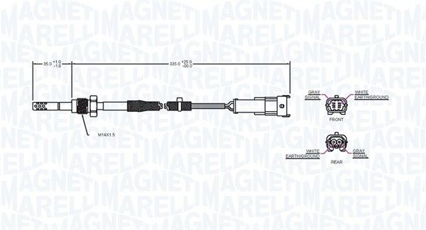 czujnik, temperatura spalin MAGNETI MARELLI 172000043010