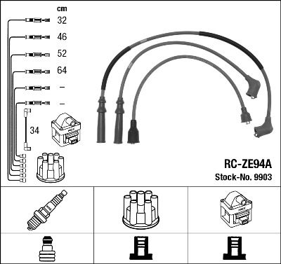Zestaw przewodów zapłonowych NGK 9903