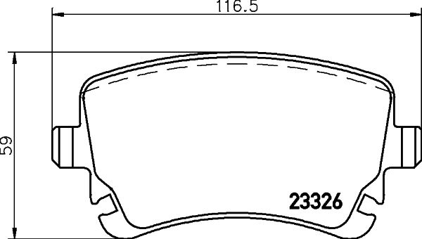 Zestaw klocków hamulcowych, hamulce tarczowe BREMBO P 85 143