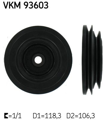 Koło pasowe, wał korbowy SKF VKM93603