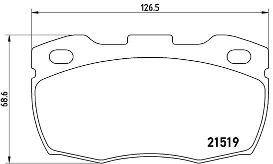 Zestaw klocków hamulcowych, hamulce tarczowe BREMBO P 44 015