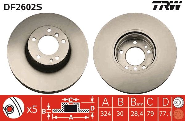 Tarcza hamulcowa TRW DF2602S