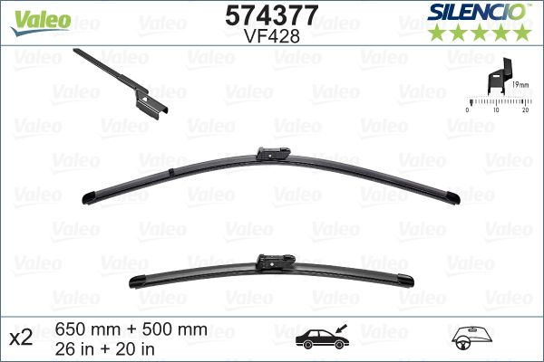 Pióro wycieraczki VALEO 574377