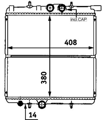 Chłodnica, układ chłodzenia silnika MAHLE CR527000S