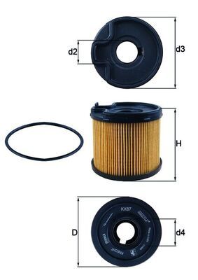 Filtr paliwa KNECHT KX 87D