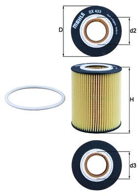 Filtr oleju MAHLE OX433D