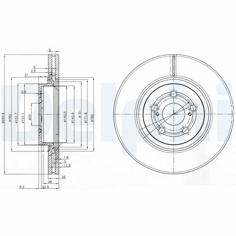 Tarcza hamulcowa DELPHI BG3914