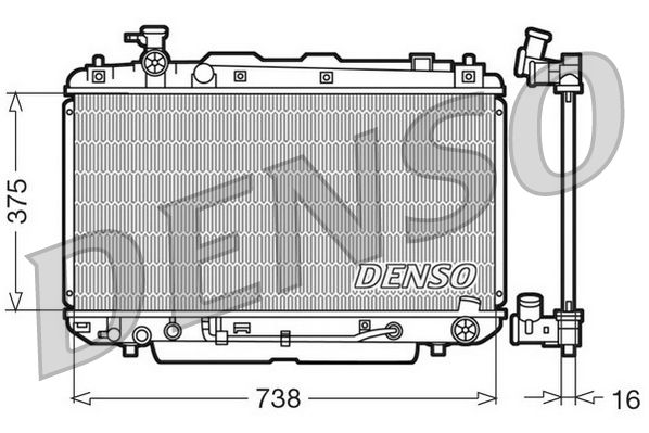 Chłodnica, układ chłodzenia silnika DENSO DRM50022