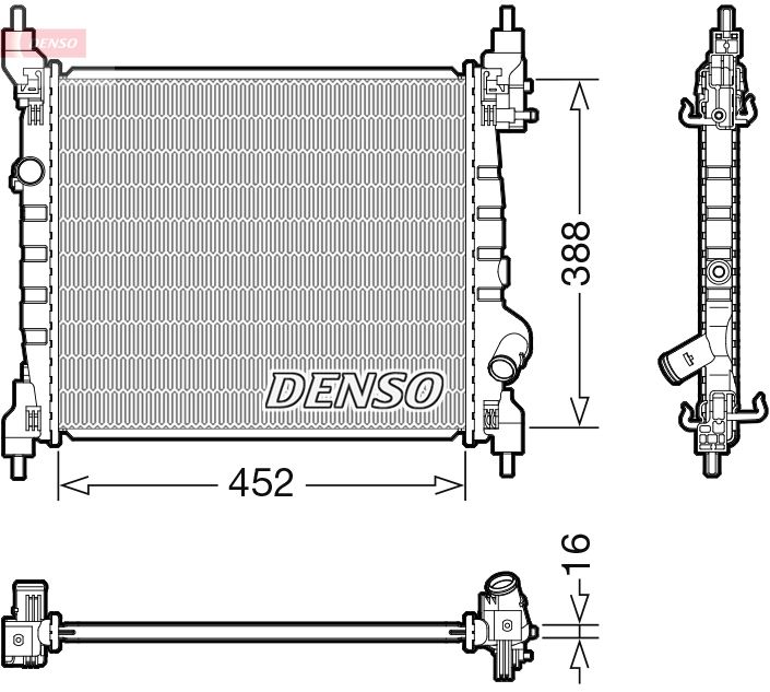 Chłodnica, układ chłodzenia silnika DENSO DRM15014