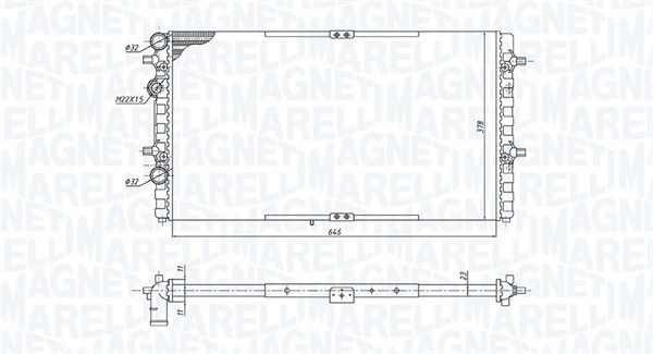 Chłodnica, układ chłodzenia silnika MAGNETI MARELLI 350213191400