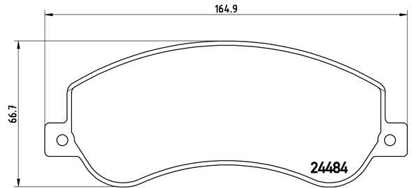 Zestaw klocków hamulcowych, hamulce tarczowe BREMBO P 24 064
