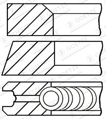 Zestaw pierścieni tłokowych Goetze Engine 08-137500-10
