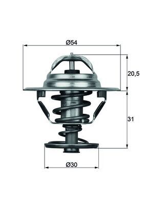 Termostat, płyn chłodzący MAHLE TX1081D