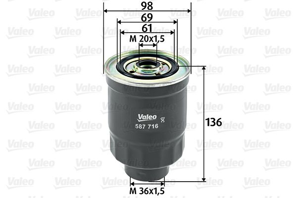Filtr paliwa VALEO 587716