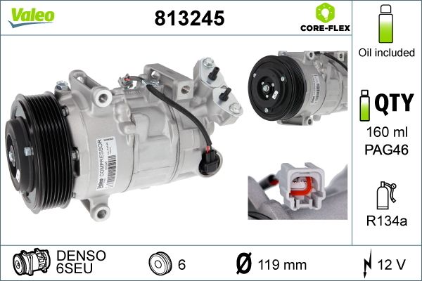 Sprężarka, klimatyzacja VALEO 813245