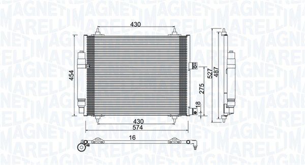 Skraplacz, klimatyzacja MAGNETI MARELLI 350203886000