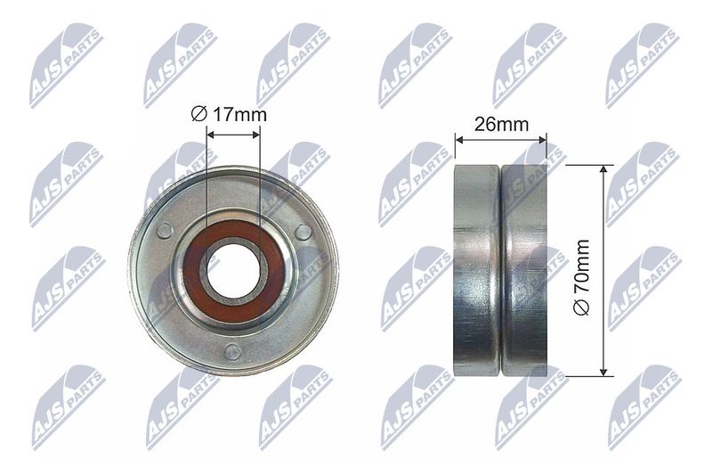 Rolka napinacza, pasek klinowy wielorowkowy NTY RNK-PL-013