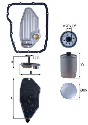 Filtr hydrauliczny, automatyczna skrzynia biegów KNECHT HX 276 KIT