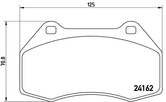 Zestaw klocków hamulcowych, hamulce tarczowe BREMBO P 68 036