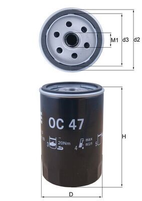Filtr oleju KNECHT OC 47