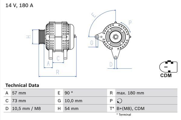 Alternator BOSCH 0 986 082 200