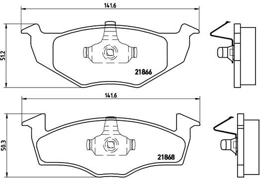 Zestaw klocków hamulcowych, hamulce tarczowe BREMBO P 85 030