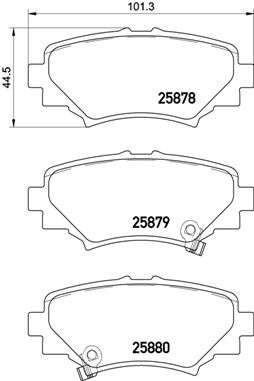 Zestaw klocków hamulcowych, hamulce tarczowe BREMBO P 49 049