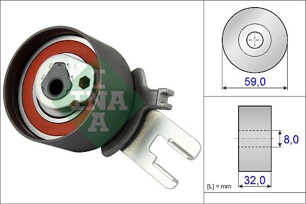 Rolka napinacza, pasek rozrządu INA 531085910