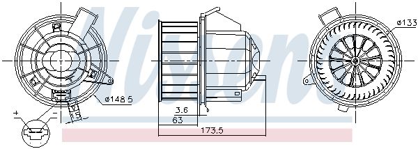 Wentylator wewnętrzny NISSENS 87617