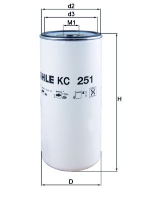 Filtr paliwa MAHLE KC251