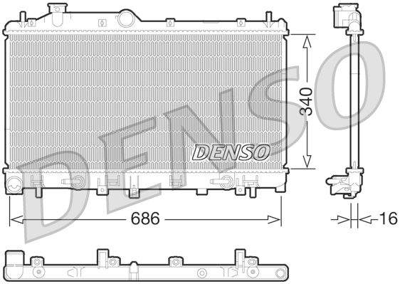 Chłodnica, układ chłodzenia silnika DENSO DRM36015