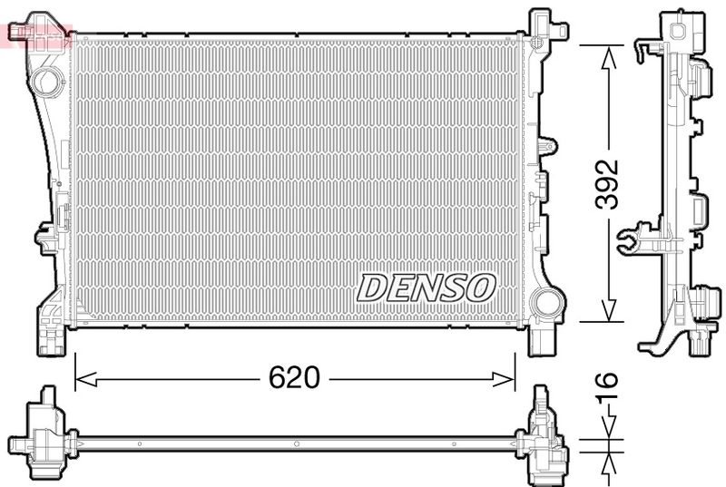 Chłodnica, układ chłodzenia silnika DENSO DRM09166