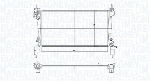 Chłodnica, układ chłodzenia silnika MAGNETI MARELLI 350213172600