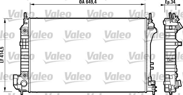 Chłodnica, układ chłodzenia silnika VALEO 732878