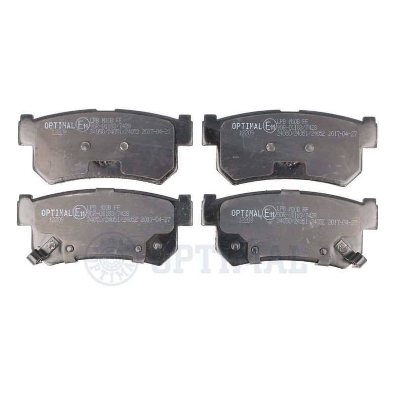 Zestaw klocków hamulcowych, hamulce tarczowe Optimal BP-12209