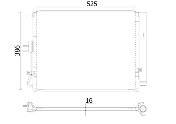 Skraplacz, klimatyzacja MAHLE ac 957 000s