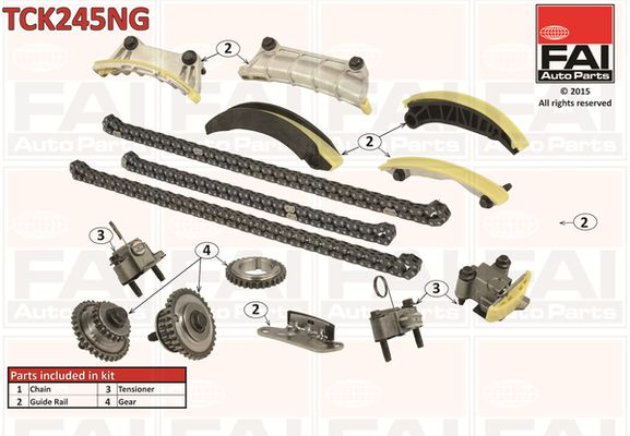 Zestaw łańcucha rozrządu FAI AutoParts tck245ng