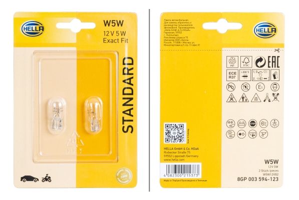 Żarówka, lampa kierunkowskazu HELLA 8GP 003 594-123