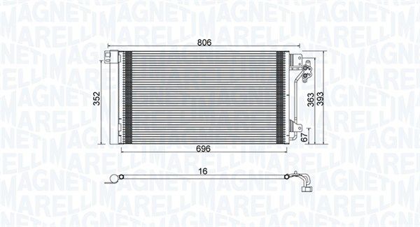 Skraplacz, klimatyzacja MAGNETI MARELLI 350203962000