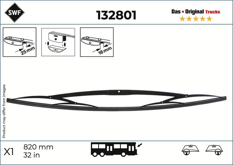 Pióro wycieraczki SWF 132801