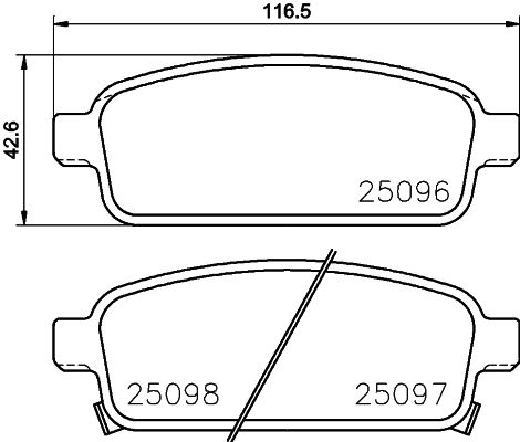Zestaw klocków hamulcowych, hamulce tarczowe BREMBO P 59 087