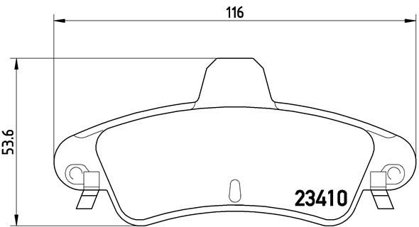 Zestaw klocków hamulcowych, hamulce tarczowe BREMBO P 24 070