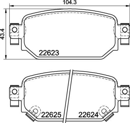 Zestaw klocków hamulcowych, hamulce tarczowe BREMBO P 49 063