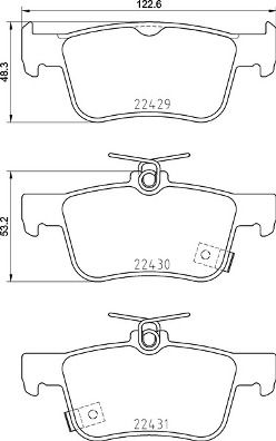 Zestaw klocków hamulcowych, hamulce tarczowe BREMBO P 28 089