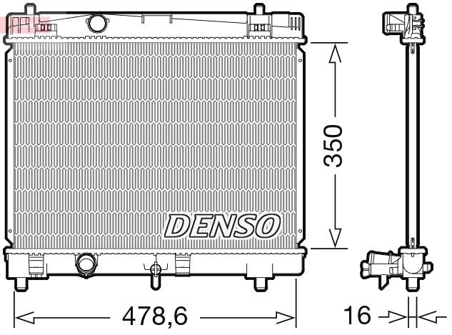 Chłodnica, układ chłodzenia silnika DENSO DRM50103